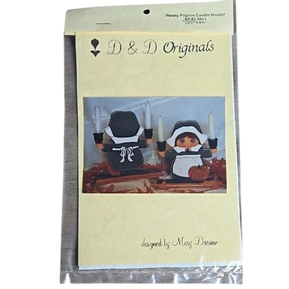 D & D Originals "Penny Pilgrim Candle Holder" Painting Pattern